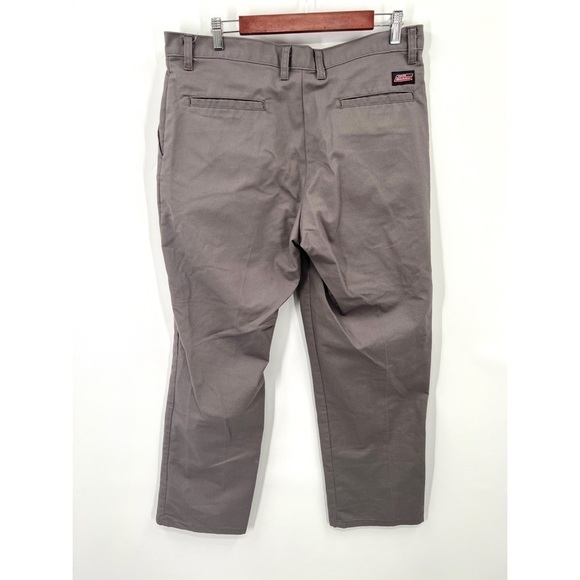 DICKIES Men's Gray Flat Front Pants Size 36x30 - Picture 6 of 11